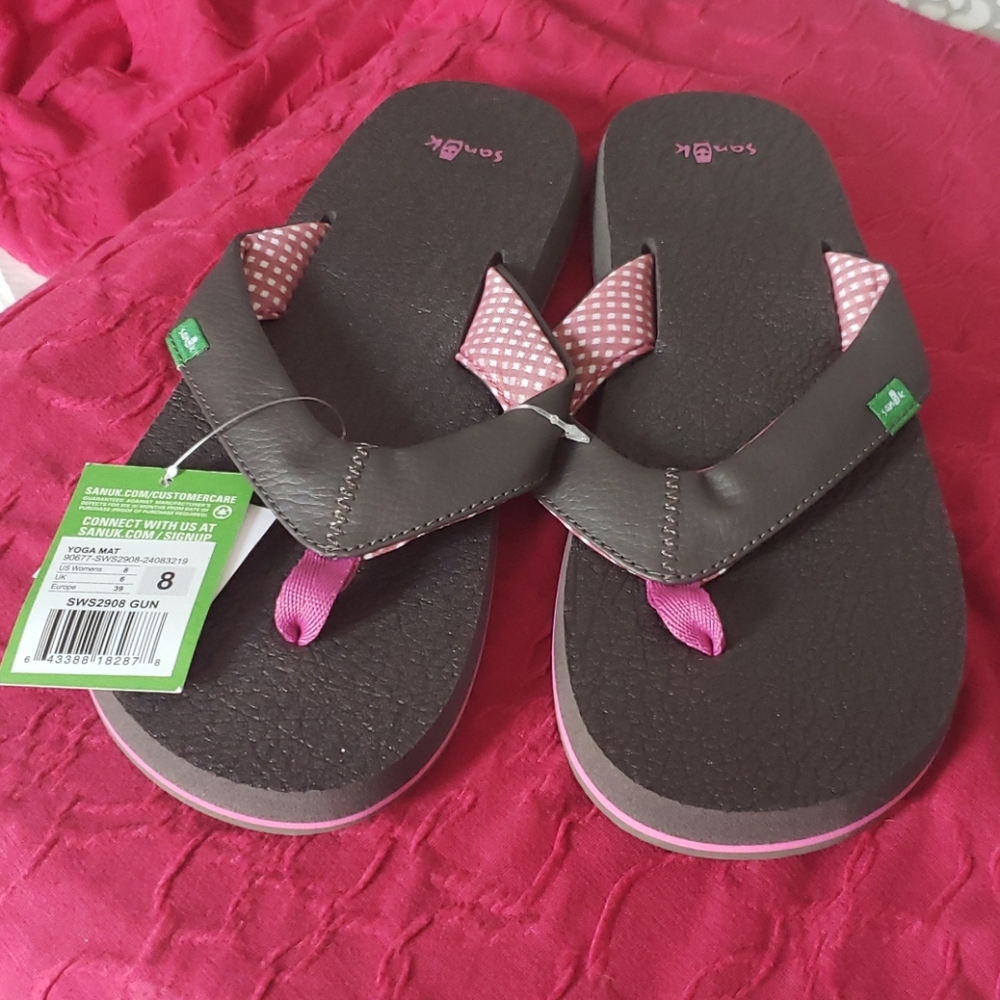 [NOT AVAILABLE] Sanuk yoga mat sandals brown